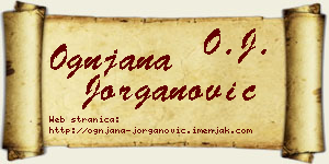 Ognjana Jorganović vizit kartica